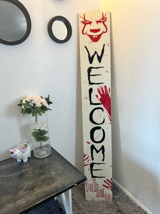 Pennywise porch sign